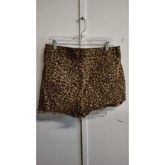 Time and Tru Size 14 Straight Women's Leopard Print Pull-On Shorts - Picture 2 of 5